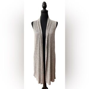 JM Fleurette: Long Brushed Gray Vest